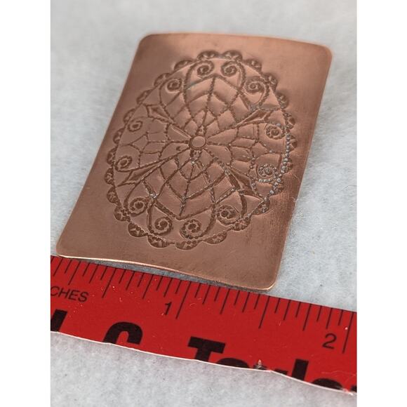 Copper etched pendant bail on back. Will accommodate a 1/4"Cord or chain NWT - Picture 3 of 5